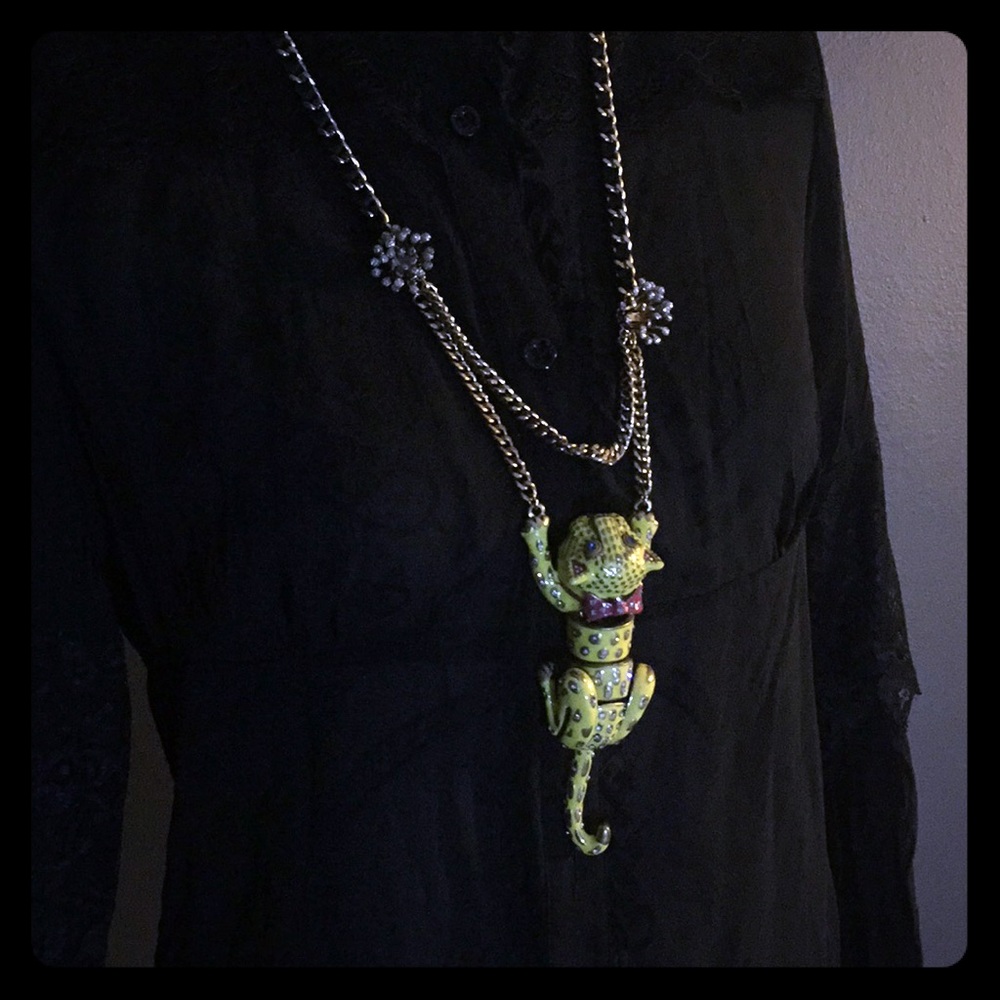 Betsey Johnson Leopard Necklace.